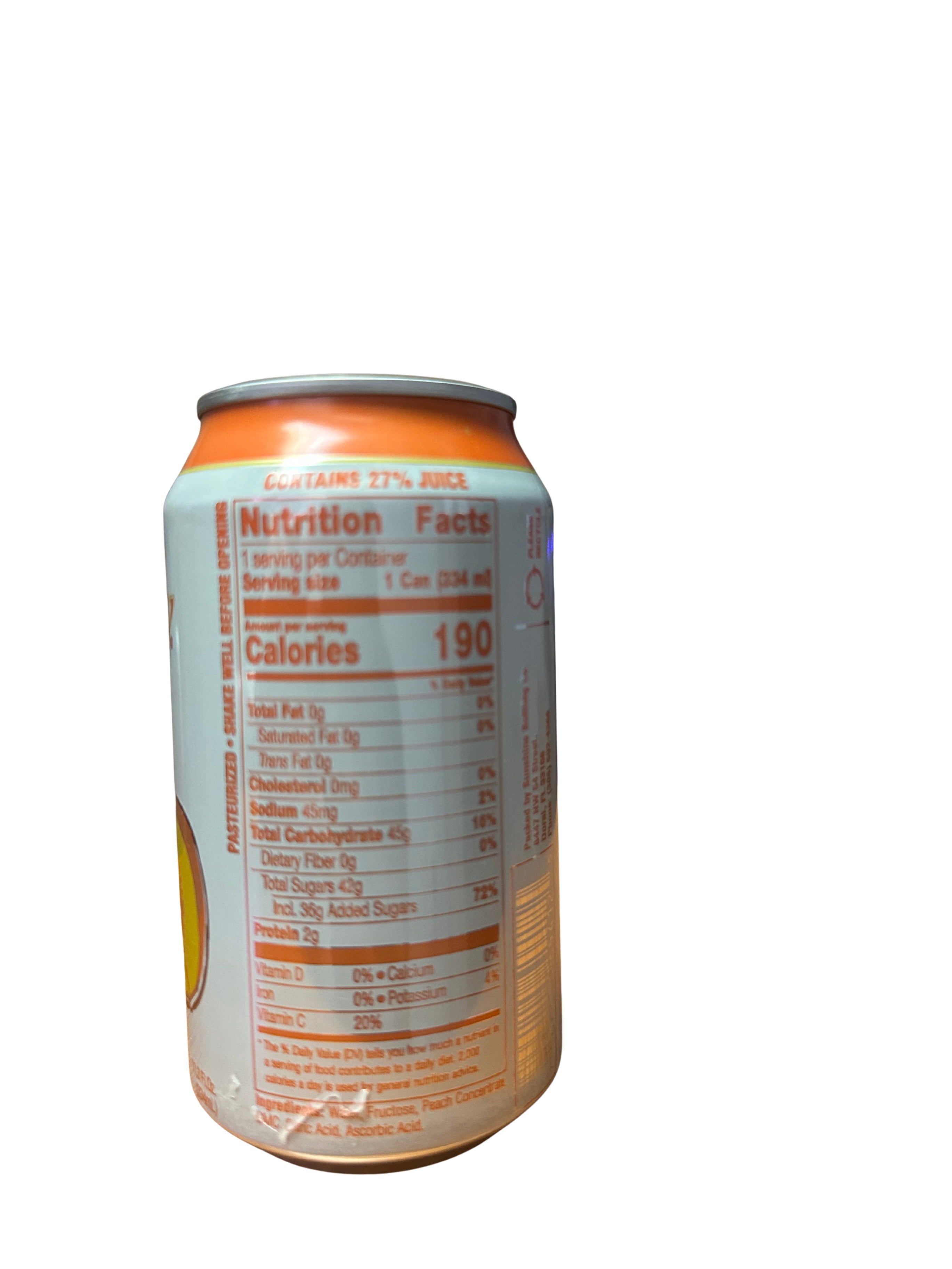 Sunchy Peach Drink, 11.3 oz