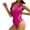 Hot Pink, variant on Clearance Swimsuits One Piece Women Front Criss Cross Swimsuit Deep V Neck Bathing Suits Backless Solid Color Swimsuit