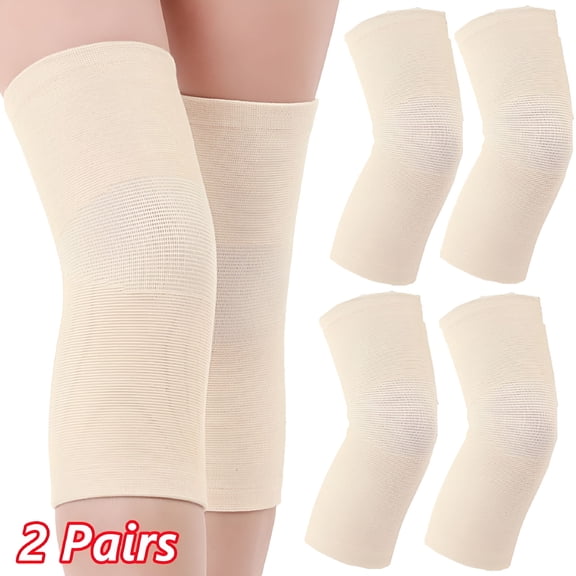 BESTSKY 2 Pair Cotton Knee Sleeves for Knee Support,Circulation Improvement&Pain Relief Compression Knee Brace,Compression Sleeve for Knee Pain