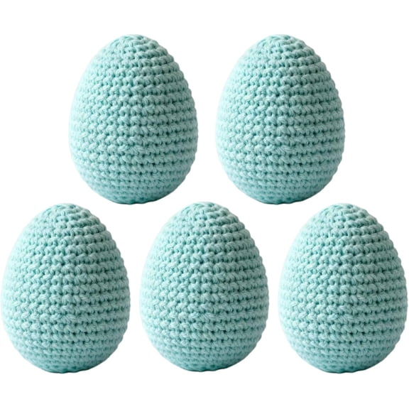 Knitted Easter Eggs Decorations, Increase Ambiance, 2.4", Easter Basket Filler, Handcrafted Spring Ornaments, Festive Accents, for Home Dining Room Party Garland Wreath Display