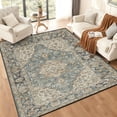 thumbnail image 4 of 5x7 Washable Area Rug Non-Slip Low Profile Vintage Distressed Oriental Rug for Living Room, Bedroom, Dining Room, Office, 4 of 13