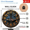 thumbnail image 3 of Vintage Anvil Clock Wall Decor Home 10-Inch Silent Wooden Wall Clock, Battery Operated (AA Batteries Not Included), Artistic Home Decor, 3 of 7