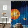 thumbnail image 2 of Pratyus Space Art Printed Shower Curtain Set with Hooks, Easy Care 100% Polyester Fiber Bathroom Decoration, Various Sizes Available 36x72, 2 of 7
