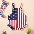 thumbnail image 2 of Zhuashum Bodysuit For Boys 18-24 Months 4Th Of July Sleeveless Crew Neck Kids 4Th Of July Strap Star Independence Day Romper Jumpsuit Cloths Graphic Prints Adorable Clothes Red, 2 of 7
