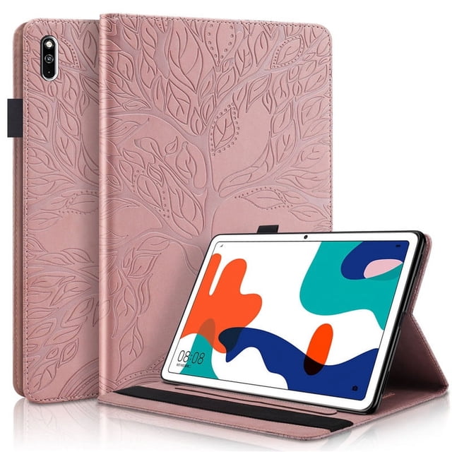 3D Tree Embossed for Huawei MatePad Mate Pad 11 T8 Case Soft TPU Tablet Cover for Funda Huawei MatePad 10.4 10 4 11 2022 Case RX Rose Gold MatePad 11 2021