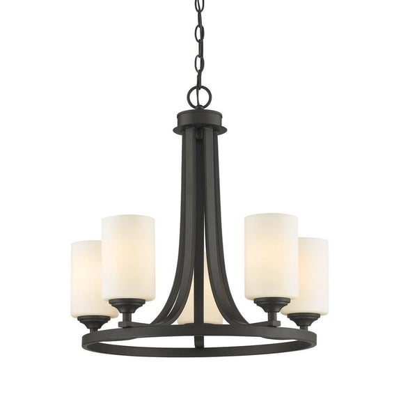 5 Light Chandelier in Fusion Style 21.5 inches Wide By 21.5 inches High-Bronze Finish Bailey Street Home 372-Bel-1918258