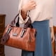 thumbnail image 2 of Bolso de mano mcuvaec de cuero vegano para mujer (marrón), 2 of 7