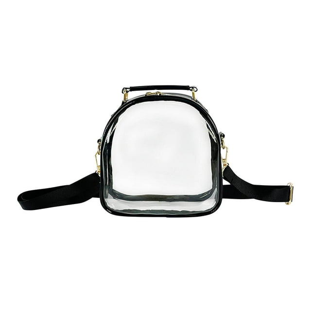 LSLJS Clear Purse Clear Crossbody Purse Bag Clear Bags Transparent One Shoulder Crossbody Bag Ins Trend Mini Pain Bag Mini Handheld Jelly Small Bag PVC Women's Bag
