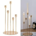thumbnail image 3 of Porta con revestimiento dorado de 5 cabezales para cónicas, candeliere romántico de para bodas, cumpleaños, , hogar decorati perfecl Candelabros de pilar, 3 of 7