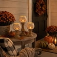 thumbnail image 4 of Rustic White Pumpkin Tealight Candle Holder Set, Farmhouse Halloween Pumpkin Tea Light Candle Holders Decor, Fall Tables Centerpieces for Thanksgiving & Halloween Party, 4 of 6