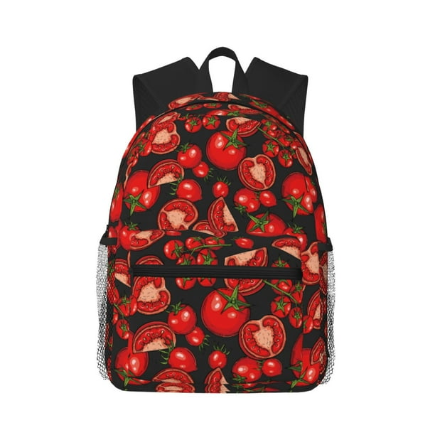 Disketp Tomato Mochila Ligera Clásica con Múltiples Bolsillos, Mochila Casual para Hombre y Mujer, Ideal para Escuela, Trabajo y Viajes