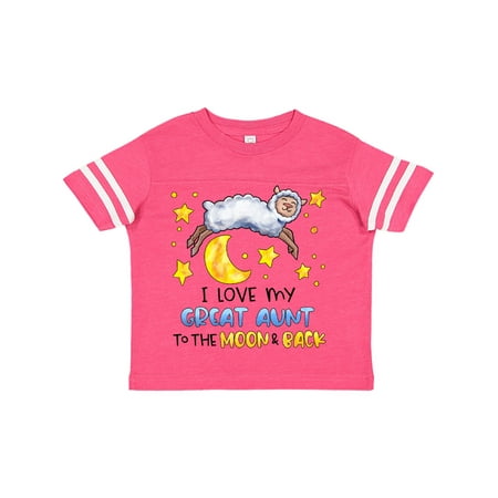 

Inktastic I Love my Great Aunt to the Moon and Back Cute Sheep Gift Toddler Boy or Toddler Girl T-Shirt