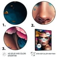 thumbnail image 3 of Designart Floral Sensual Woman Portrait III Floating Frame Wall Art, 3 of 5