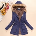 thumbnail image 2 of Chaqueta de algodón acolchada para mujer, abrigo informal ajustado con capucha, Parkas acolchadas, abrigo cálido, otoño e invierno, novedad de 2024, 2 of 4