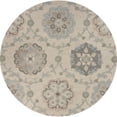 thumbnail image 1 of LR Resources VICTO81584IVO4ARD 4 ft. x 10 in. Round Delicate Traditional Floral Area Rug, Ivory & Light Blue, 1 of 1