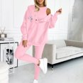 thumbnail image 2 of Ashirexll Outfits for Women, Womens Winter Sets, Sweat Suit Hoodie and Leggings Casual Comfortable 3 Piece Set with Sweatshirt, 2 of 4