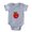 Heather Grey, variant on CafePress - Happy Apple - Cute Infant Baby Football Bodysuit