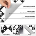 thumbnail image 3 of Ryvnso Skull Stylish Dish Drying Mat for Kitchen Countertop 16x18 Small Dish Pad Drainer Rack Dish Sink Mats, 3 of 7