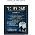 thumbnail image 4 of to My Dad from Daughter Flannel Fleece Throw Blanket 50"x60", Grateful Love Birthday Gift Throws Blankets, Happy Father''s Day Present for Sofa, Super Cozy Lightweight Father Gifts Idea, 4 of 6