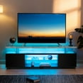 thumbnail image 3 of 51'' LED Entertainment Center up to 65" TVs, Modern TV Stand for Living Room and Playroom, Gray, 3 of 6