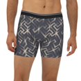 thumbnail image 2 of Men'S Boxer Briefs, Geometric Labyrinth Patterns Soft And Breathable Mens Underwear Boxer Briefs With Widen Waist, 2 of 2
