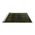 thumbnail image 2 of Ahgly Company Machine Washable Indoor Square Persian Turquoise Blue Traditional Area Rugs, 3' Square, 2 of 4