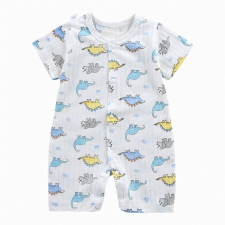 Dagaeig Baby Boy Baby Girl Cute Pattern Essential Outfit Short Sleeve Spring Clothing 0 3 6 9 12 18 24 Months Baby Girl Summer Clothes Size 0-6 Months