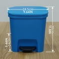 10L Gallon Trash Can Plastic Step On Kitchen Trash Can Black Compost