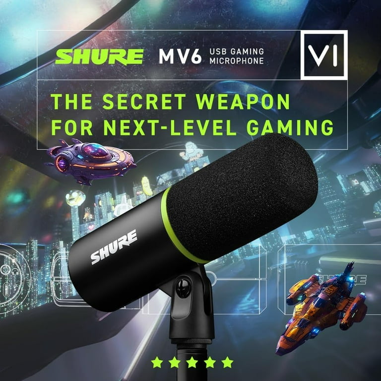 【激安】SHURE MV6 USB Gaming Microphone Amazon.com: Shure MV6 Gaming Microphone, Dynamic USB PC Mic