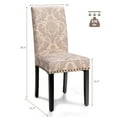 thumbnail image 2 of Costway Set of 4 Fabric Pink Dining Chairs W/Nailhead Trim, 2 of 9