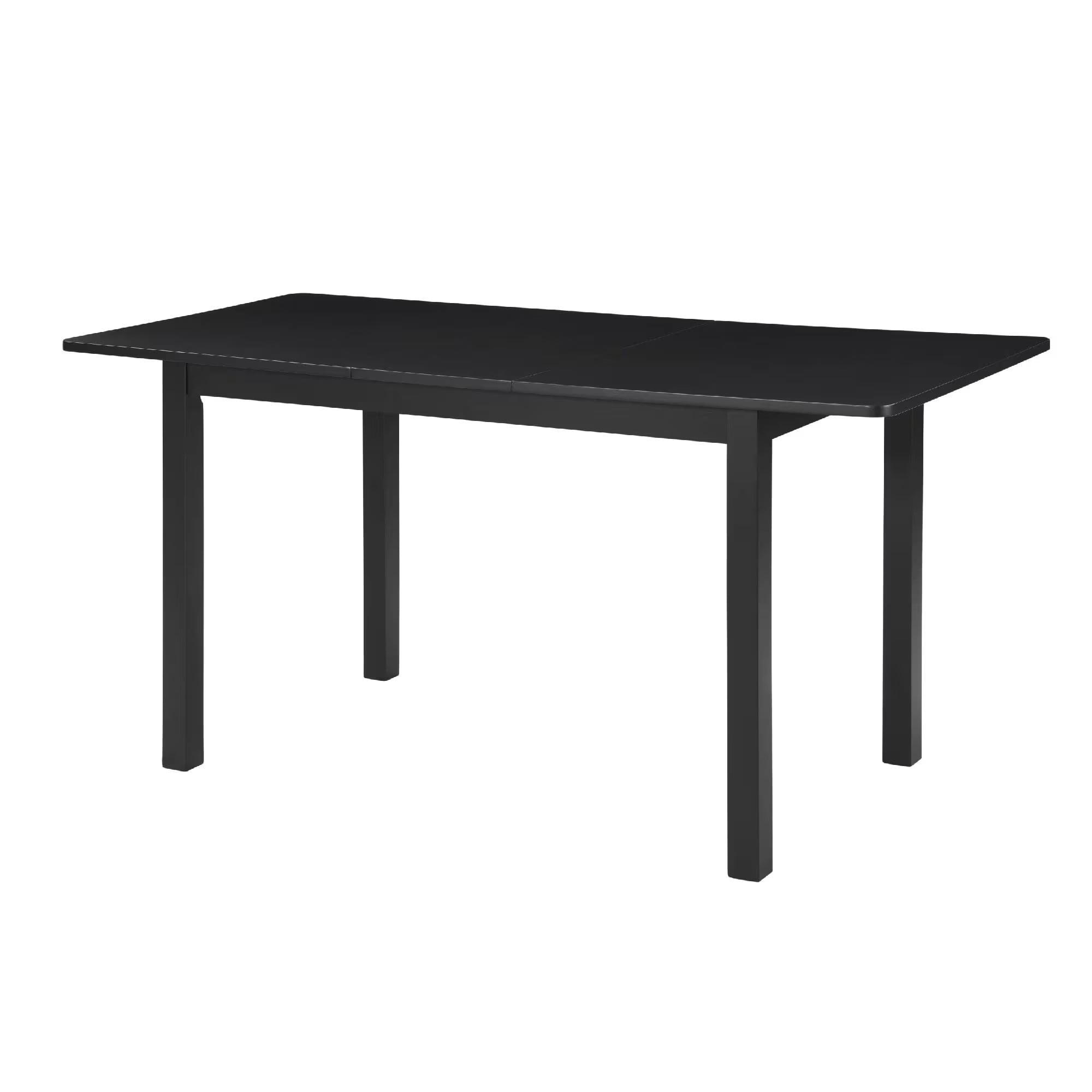 59" Extendable Dining Table, Modern Wooden Kitchen Table for 4-8 People, Expandable Dining Room Table, Multipurpose Home Office Desk for Small Space, Black