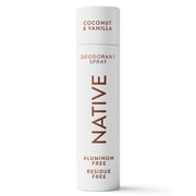 (2 pack) Native Deodorant & Body Spray, Aluminum Free, Coconut & Vanilla, for Women and Men, 3.5 oz