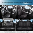 thumbnail image 7 of Car Seat Covers Full Set Custom Fit for Ford Fusion 2007-2020 - Premium Faux Leather Auto Protectors with Waterproof, Breathable, Anti-Slip Car Seat Protectors (BlackPink,Full Set), 7 of 7