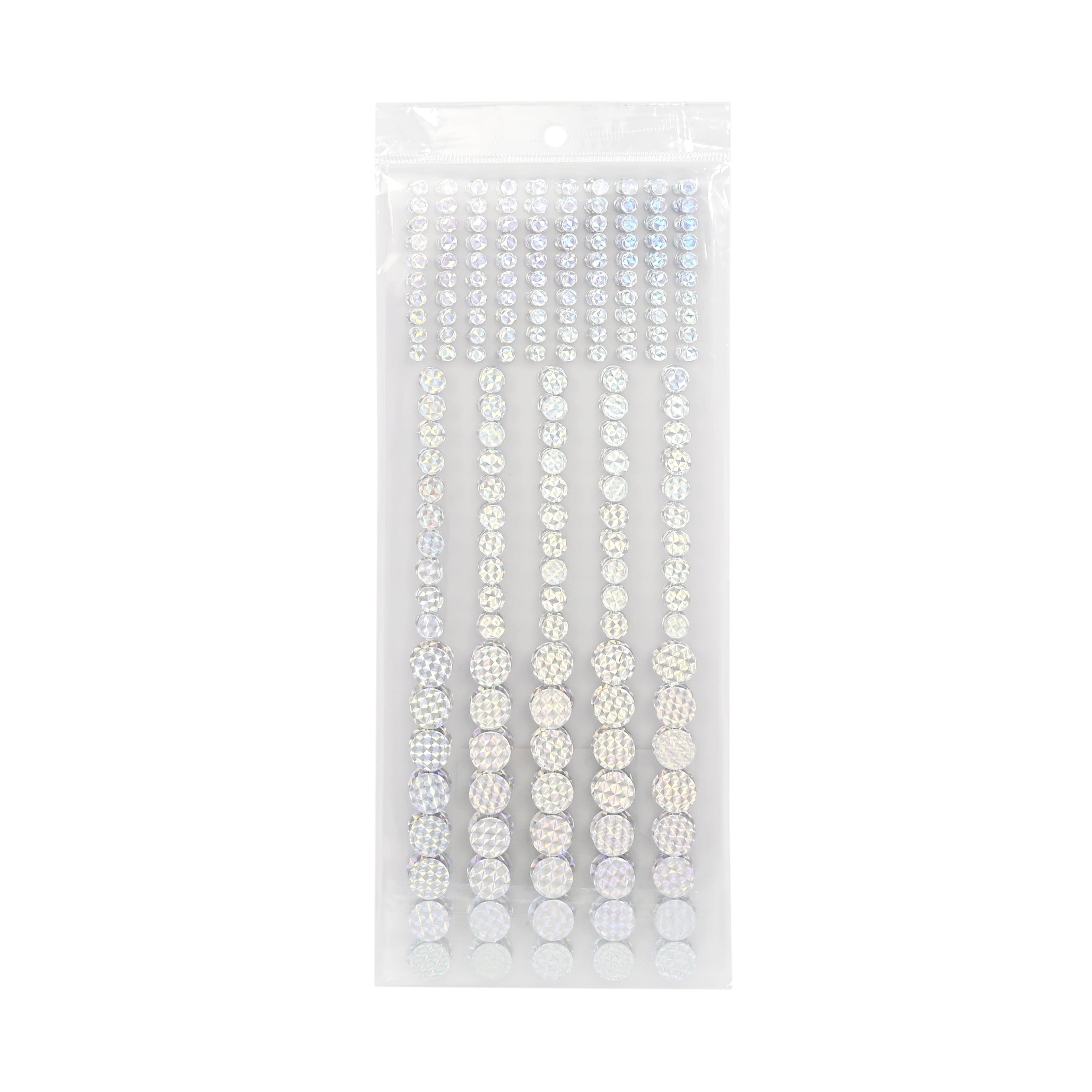 Hello Hobby Clear Iridescent Round Gemstones, 570 Piece Scrapbooking Embellishments