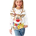 thumbnail image 5 of Odeerbi Teen Girls Fall Winter Basic Layering T-Shirt Christmas Basic Tees 3-14 Years Kids Christmas Print Pullover Long Sleeve Top Base Layer Shirt Teen Clothes Gold, 5 of 6