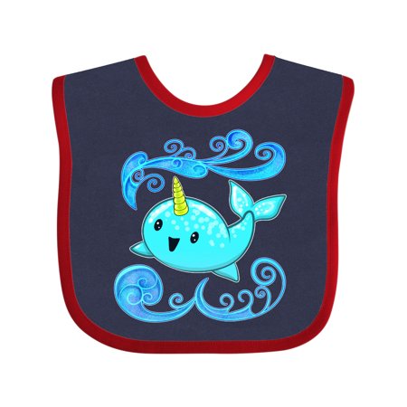 

Inktastic Cute and Playful Narwhal Gift Baby Boy or Baby Girl Bib