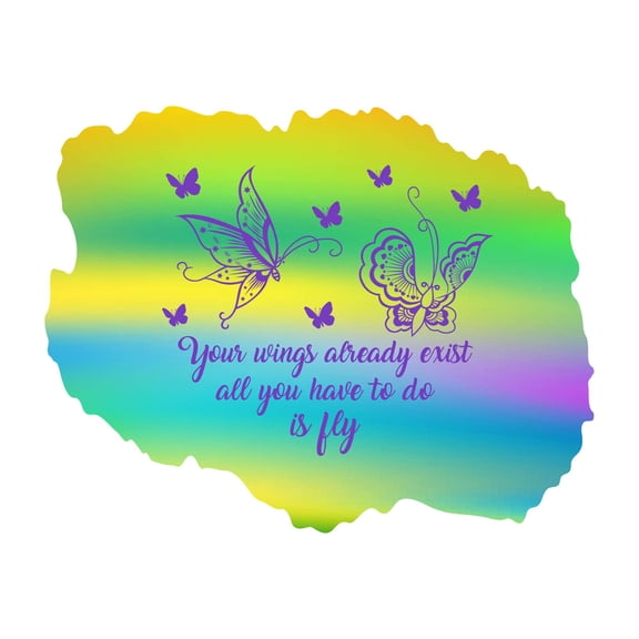 All You Have To Do Is Fly Your Wings Already Exist Empowering Quote Decal Wall Art Sticker Designs Vinyl Stickers For Home House Walls Rooms Windows Bedroom Decoration Size (26x26 inch)