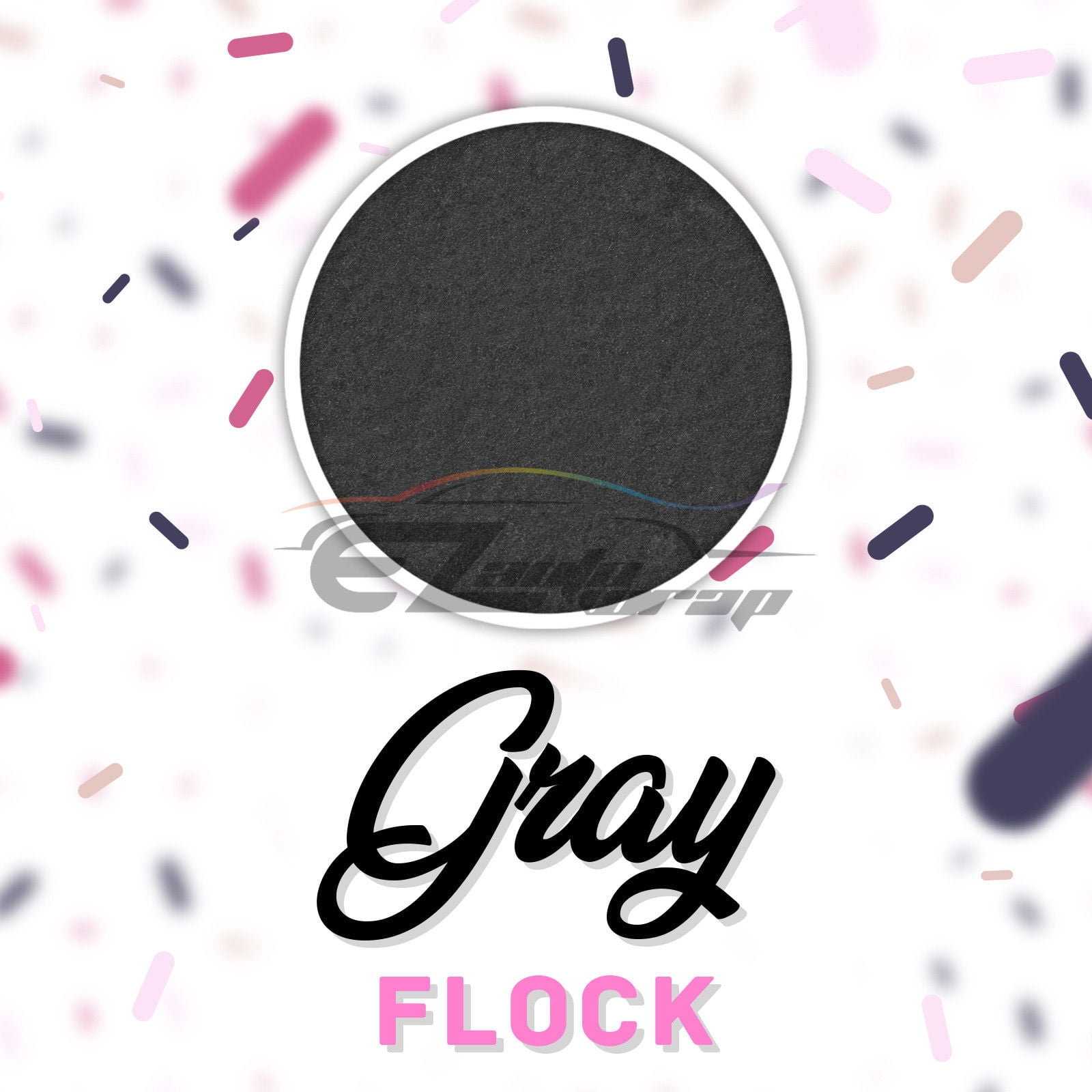 ESSMO Gray Flock Heat Transfer Vinyl HTV Sheet T-Shirt 20" Wide Iron On Heat Press DF15 20"x480"