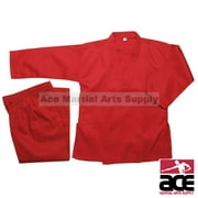Pine Tree Karate Uniform - Medium Weight, Poly/Cotton, Red
