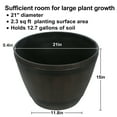 thumbnail image 2 of Gamexcel 3 Pcs Whiskey Barrel Planter Set, Indoor/Outdoor Flower Pot w/Drainage Holes, Large Garden Container Box, 20.5", 2 of 7