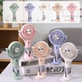 thumbnail image 1 of YYV Rotatable Water Mist Spray Handheld Fan Portable USB Rechargeable with Adjustable Bracket for Office Desktop Student Travel Summer Cooling Fan with Spray, 1 of 8