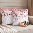 thumbnail image 2 of Red Polka Dot Outdoor Waterproof Pillow Covers, Abstract Modern Art Dots Watercolor Decorative Square Throw Pillowcase Sofa Cushion Sham for Patio/Couch/Chair, 16"x16" 2 Pack, 2 of 8
