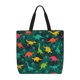 thumbnail image 1 of Disketp Colorful Dinosaurs Bolsa Tote de Lona para Mujer, Bolso de Hombro y Cruzado con Cierre de Cremallera, 1 of 7