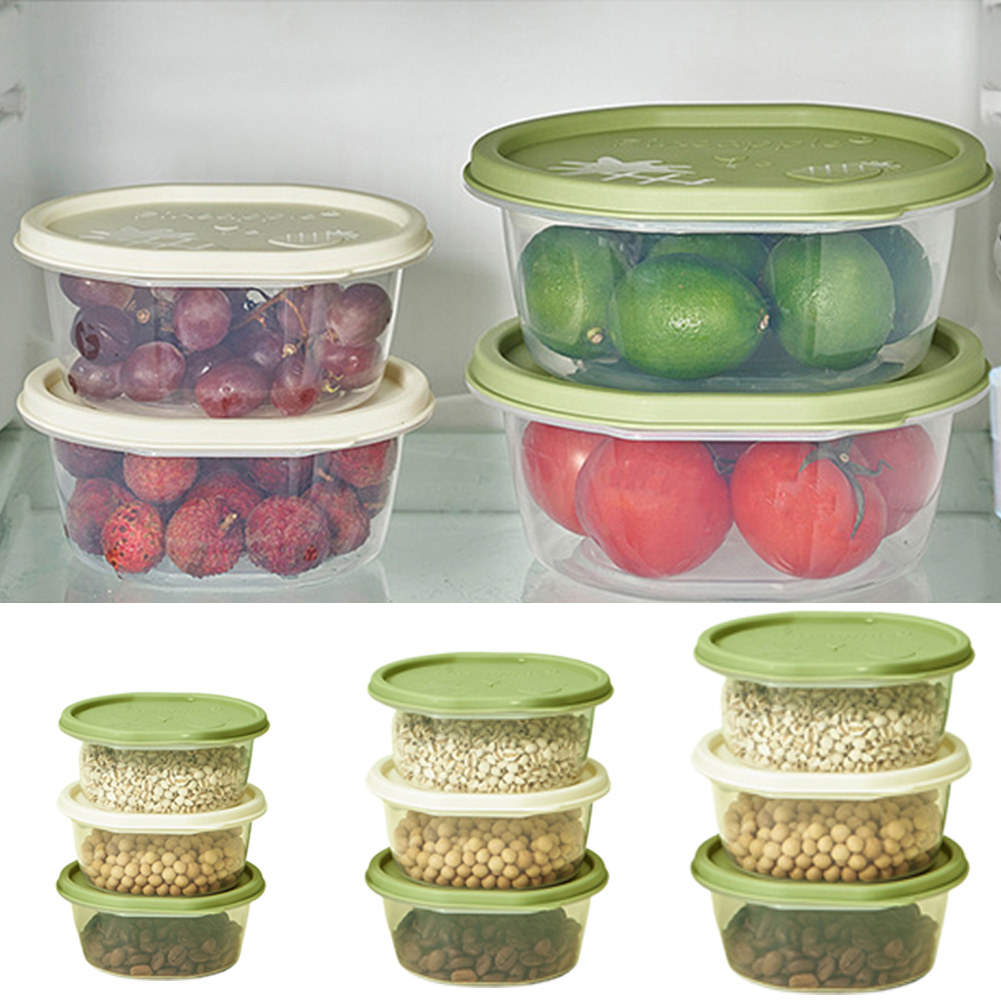 LINASHI 3Pcs/Set Food Storage Containers with Lids Freezer Containers