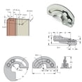 thumbnail image 4 of 2pcs Concealed Sliding Hinge 90°Limited Hinge Carbon Steel Cabinet Door Hinge, 4 of 9