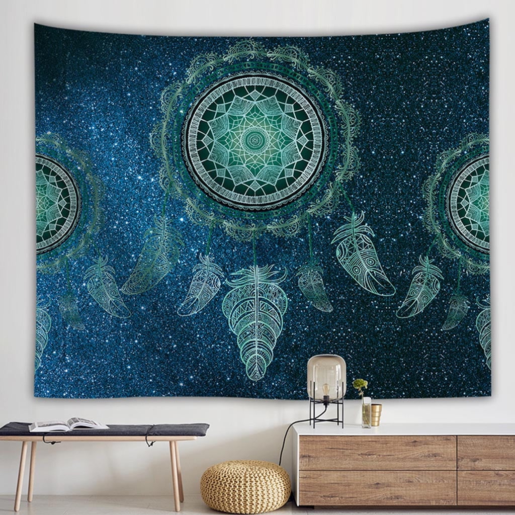 Tenture Murale Le Chat Noir En Tissu Polyester - Plusieurs Tailles (95x73cm à 180x230cm), Décoration Chambre, Salon, Style Bohème, Livrée Avec Clous/crochets - 11