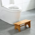 thumbnail image 2 of Wholesale Solid Wood Non-Slip Footstool: Multi-Purpose Robust Stool for Office & Bathroom Use, Durable Unfolded Construction, Natural Aesthetic, Export-Quality Toilet/Bathroom/Office Foot Rest (Tea, 2 of 5