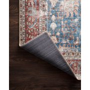 Loloi II Loren Collection LQ-01 Blue / Brick Oriental Area Rug 8-4 x 11-6