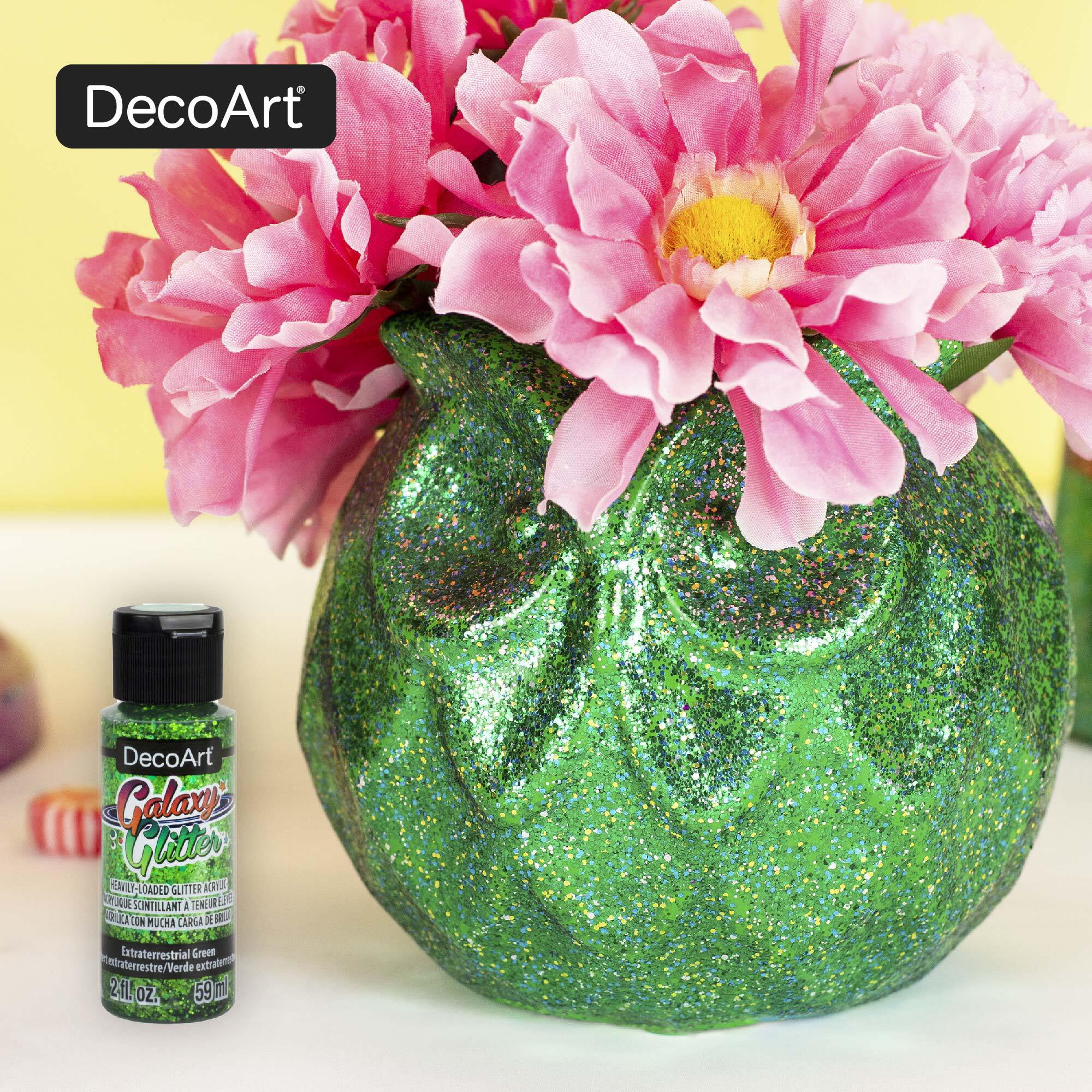 DecoArt Galaxy Glitter Bright Colors, 9 High-Sparkle Shades, 2 fl oz Bottles