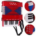 thumbnail image 1 of ifundom 1Pc Plastic Beginner Accordion Red Portable Instrument for Playing and Practice, 1 of 7